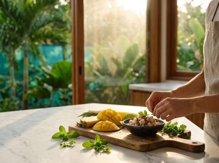 Private chef dinner at the villa